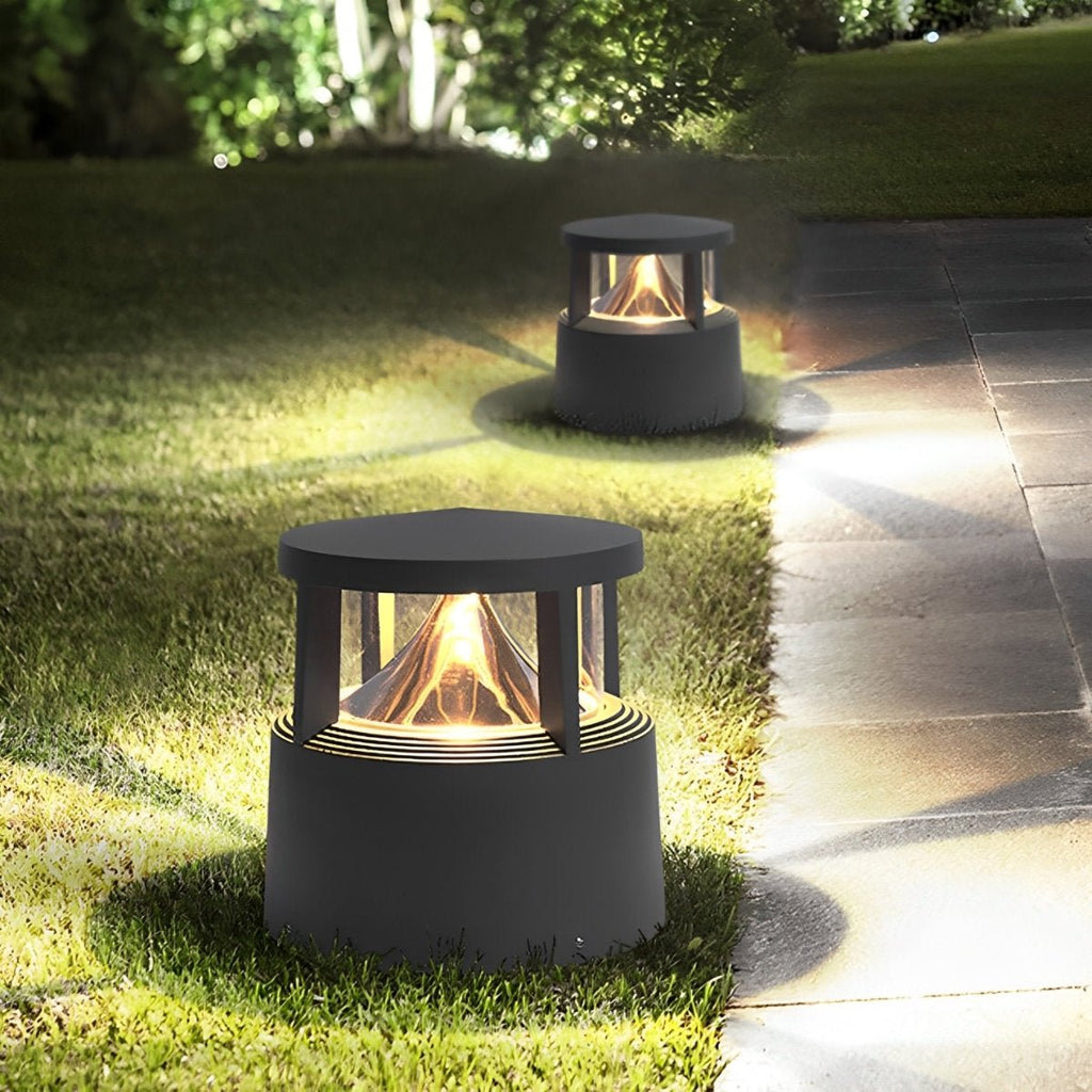 Modern Simple Outdoor Waterproof Pillar Lights Metal Aluminum  Post Lights