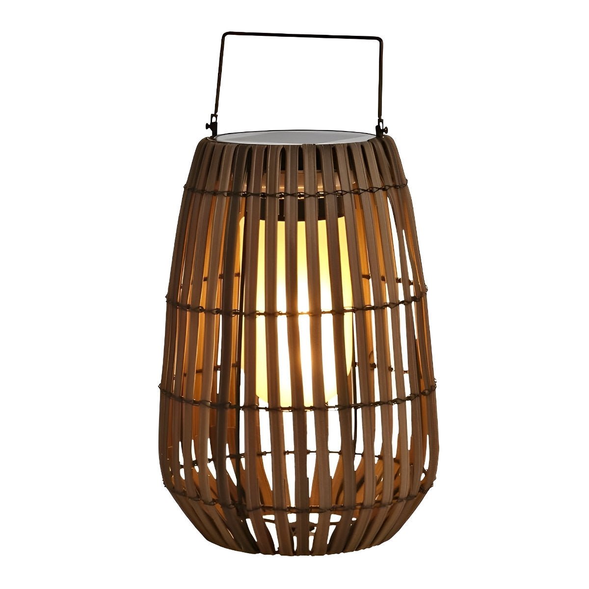 Rattan Hanging Lantern Shaped LED Waterproof Outdoor Lights