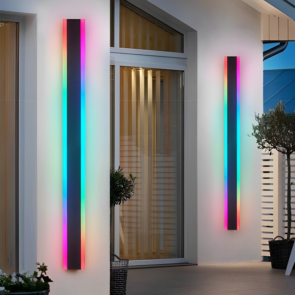 Waterproof Modern LED RGB Long Strip Outdoor Wall Light