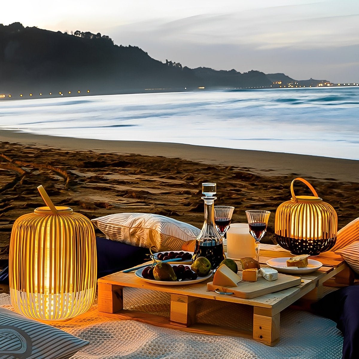 Waterproof Handmade Outdoor Bamboo Light Hanging Lanterns